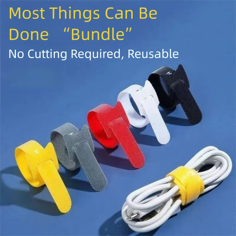 Velcro Hook Loop - Kesilmeyen Yeniden Kullanılabilir Kablo Düzenleyici Kanca