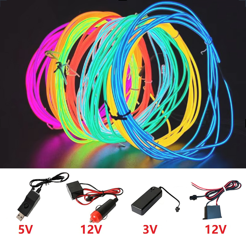 Led El Wire - EL Tel 10/5/3/1m Neon Işıklı Aydınlatma