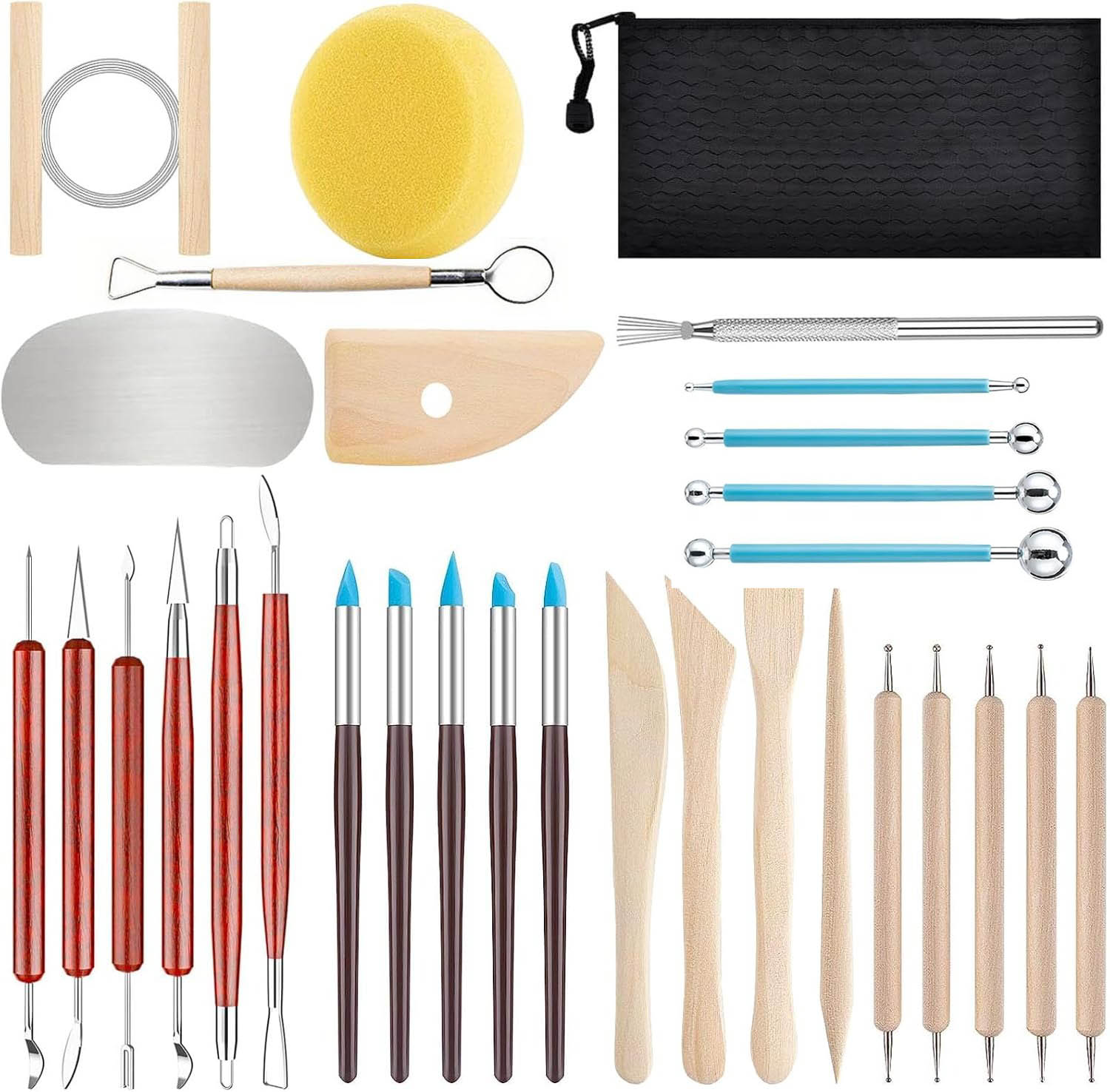 Craft Knife Set - 31 adet/takım Sanat Seramik Yapımı Şekillendirici