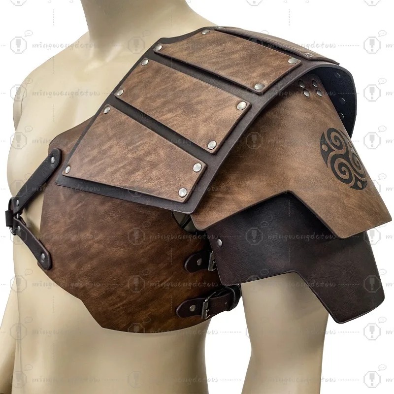 Prop For Cosplay - Ortaçağ tek taraflı omuz zırhı İskandinav