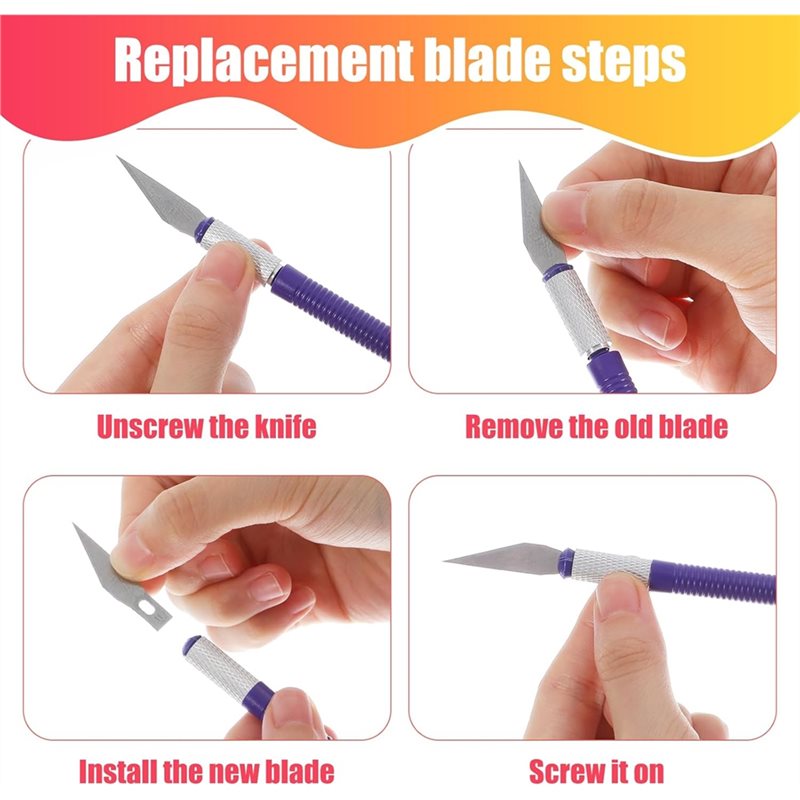 Craft Knife Set - 【ŞİMDİ TAZARLAİN】Exacto Knives Toplu 64'lü Bıçak