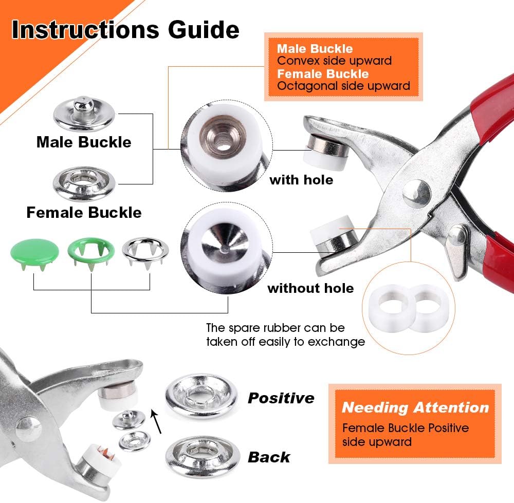 50/100 Metal Prong Snap Düğmes - Snap Fastener Set incelemesi ve fiyatı